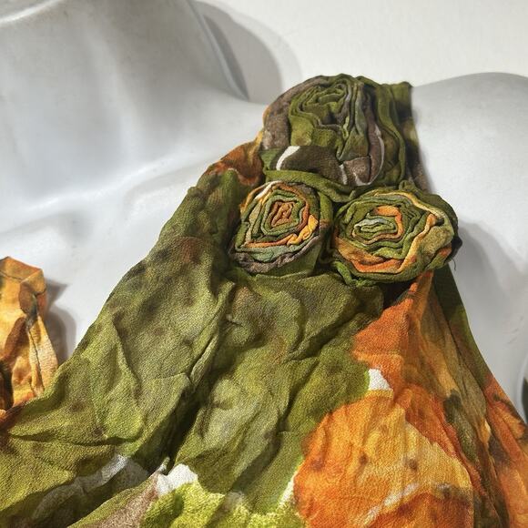 lorena conti paris floral crinkle sleeveless cami tank top - Picture 3 of 7